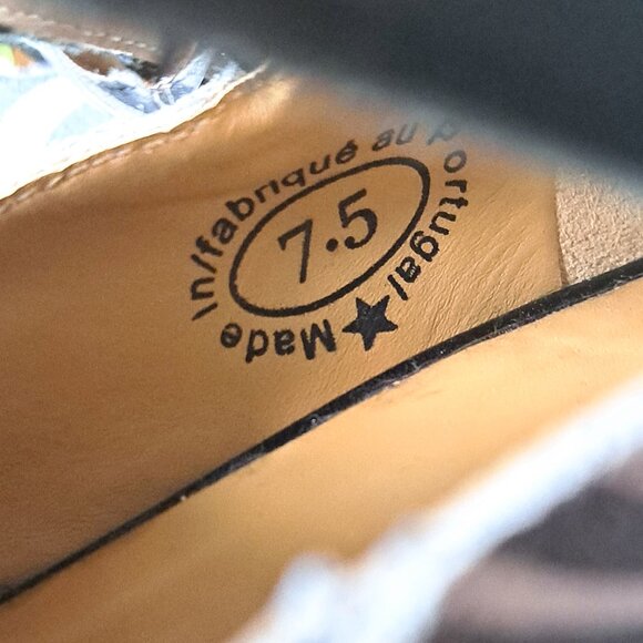 John Fluevog Tammi Rose Ankle Booties Zebra/Green Size 7.5 - Picture 15 of 15